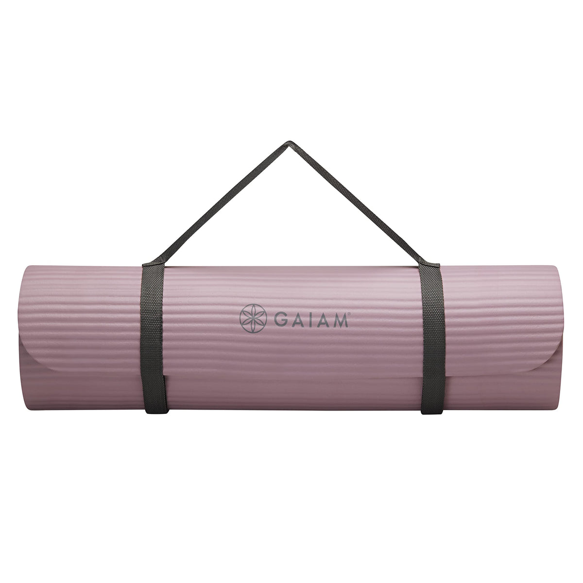 Extra-Thick Yoga Fitness Mat and Exercise Mat with Non-Slip Texture and Easy Carry Strap - Ideal for Floor Workouts and Everyday Yoga - Supportive and Portable, Purple, 10mm