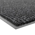 Industrial Door Mat, 2' x 3' Small Entrance Mat, Heavy Duty Commercial Rug for Businesses, Welcome Lobbies, Garage, and Mudroom, Made in the USA, Charcoal Black, Brush Step