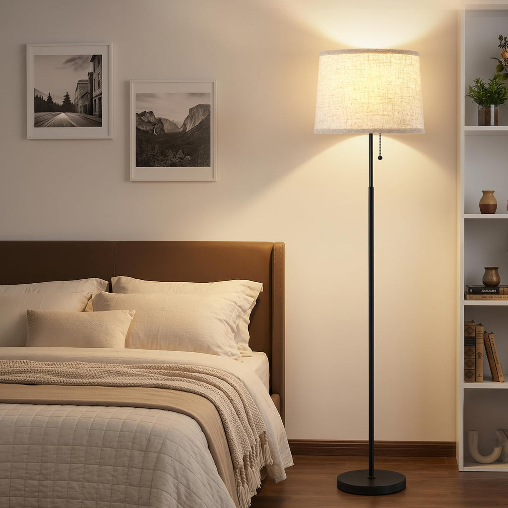 Floor Lamps for Living Room & Bedroom, 60" Modern Tall Standing Lamp, 3CCT