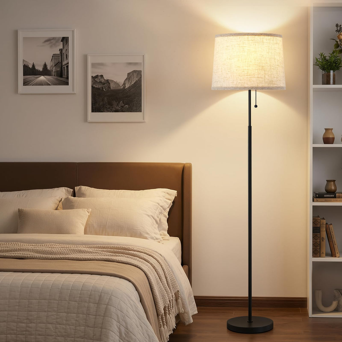 Floor Lamps for Living Room & Bedroom, 60" Modern Tall Standing Lamp, 3CCT