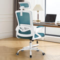 Ergonomic Office Chair, 400 LBS Computer Chairs with Adjustable Lumbar Support, Breathable Mesh Desk Chair Ergonomic with Thickened Cushion, Comfy Home Office Desk Chair (Lake Blue)