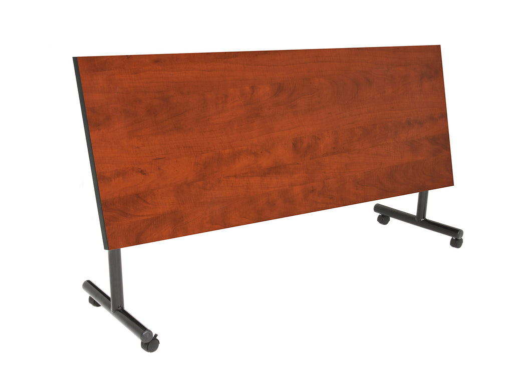 Kobe 72 x 24 in. Flip-Top Training Nesting Table with Modesty Panel- Cherry