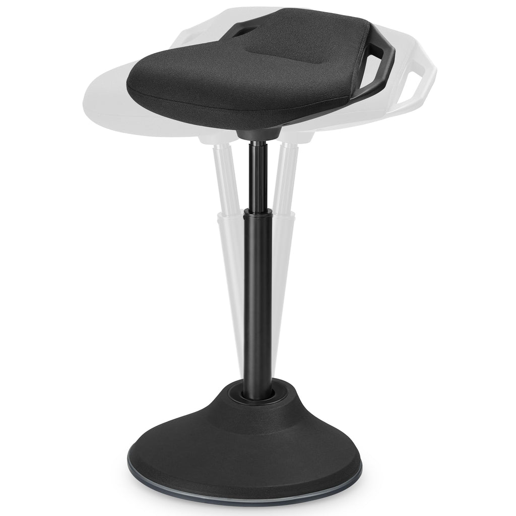 Ergonomic Sit Stand Stool , Height Adjustable Standing Desk Stool 23.6-33.3 Inches, Swivel Balance Chair with Non-Slip Base, Standing Chair, for Active Sitting, Office, Home, Ink Black