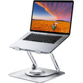 Laptop Stand for Desk, Adjustable Computer Stand with 360° Rotating Base, Ergonomic Laptop Riser for Collaborative Work, Foldable & Portable Laptop Stand, fits for All 10-16" Laptops