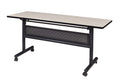 Kobe 60" Flip Top Mobile Training Table with Modesty- Maple