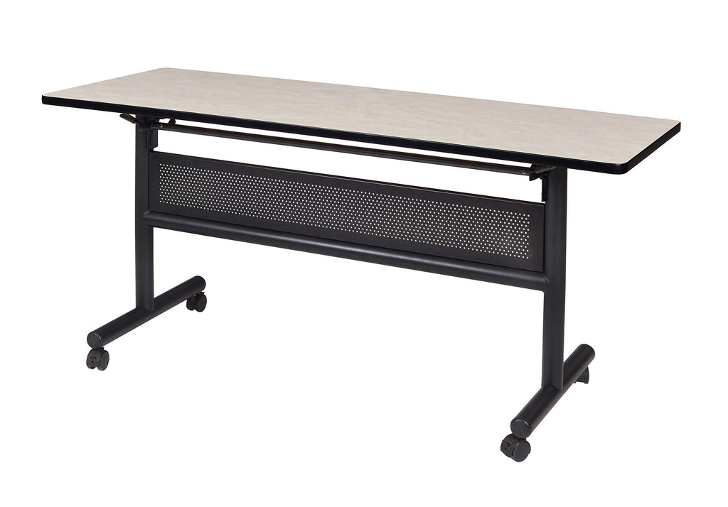 Kobe 60 x 24 in. Flip-Top Training Nesting Table with Modesty Panel- Maple