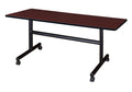 Kobe 60 x 30 in. Flip-Top Training Nesting Table- Mahogany