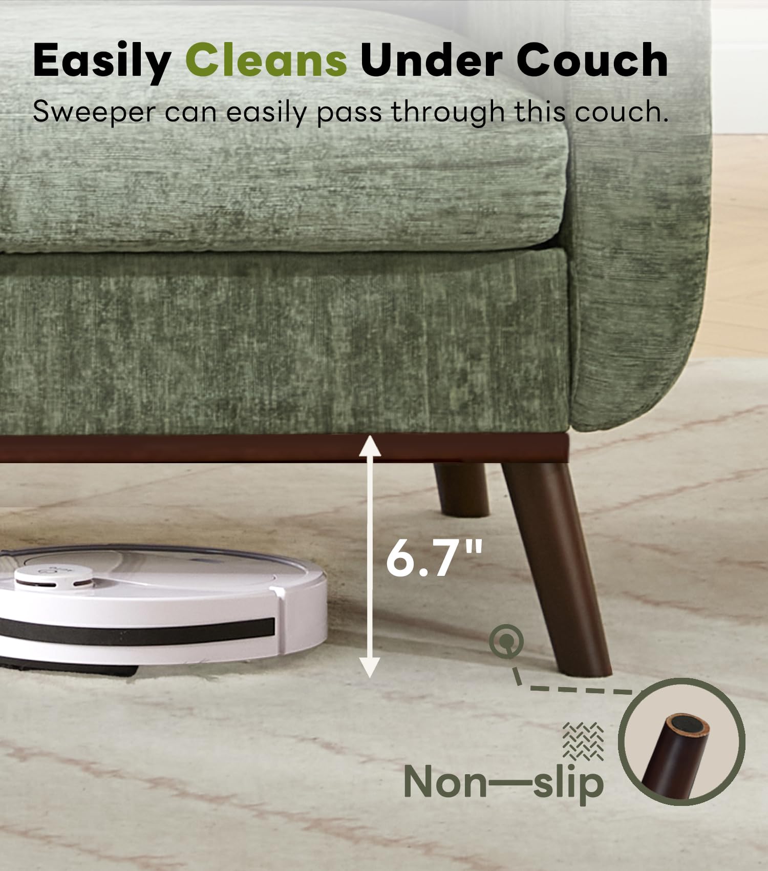 77.2" W Loveseat Sofa, Solid & Easy to Install Small Couch for Bedroom, Office, Apartment, Green