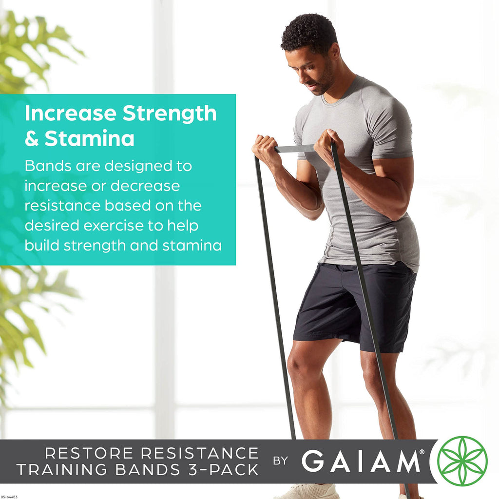 Restore Resistance Training Workout Pull Up Bands 3 Pack - Extra-Strong Durable Progressive Resistance Exercise Loop Cords for Assisted Pull Ups and Strength Bands Training