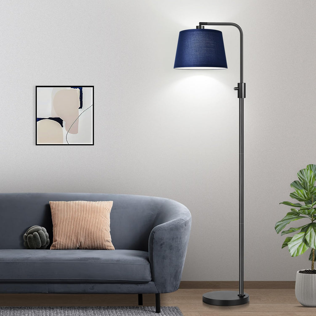 Floor Lamp, 1000 Lumens LED Edison Bulb Included, Modern Arc Standing Tall Floor Lamp for Living Room Bedroom Office Dining Room - Blue
