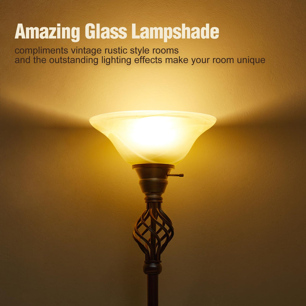 Torchiere Floor Lamp for Living Room, LED Standing Reading Light