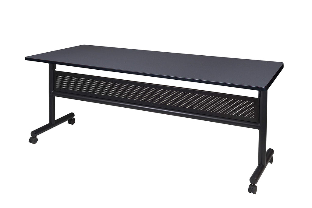 Kobe 72" Flip Top Mobile Training Table with Modesty- Grey