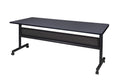 Kobe 72" Flip Top Mobile Training Table with Modesty- Grey
