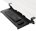 Large Keyboard Tray Under Desk Pull Out with Extra Sturdy C Clamp Mount System, 27 (33 Including Clamps) x 11 Inch Slide-Out Platform Computer Drawer for Typing, Black