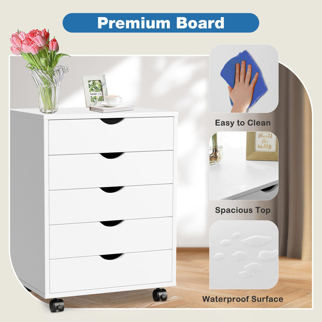 5 Drawer File Cabinet on Wheels, Printer Stand