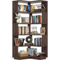 Corner Book Shelf, 6-Shelf L Shaped Corner Bookshelf with Baffle
