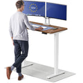 Standing Desk 48x24 — Made in Europe, Ergonomic Sit Stand Home Office Desk, Electric Height Adjustable, Dual Motor, USB & USB-C Charging, Wobble-Free, Touchscreen, 3 Memory Presets