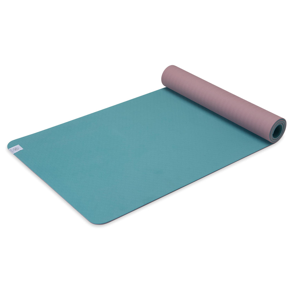 Performance TPE Yoga Mat, 6mm Non-Slip (Seafoam/Dusty Pink)