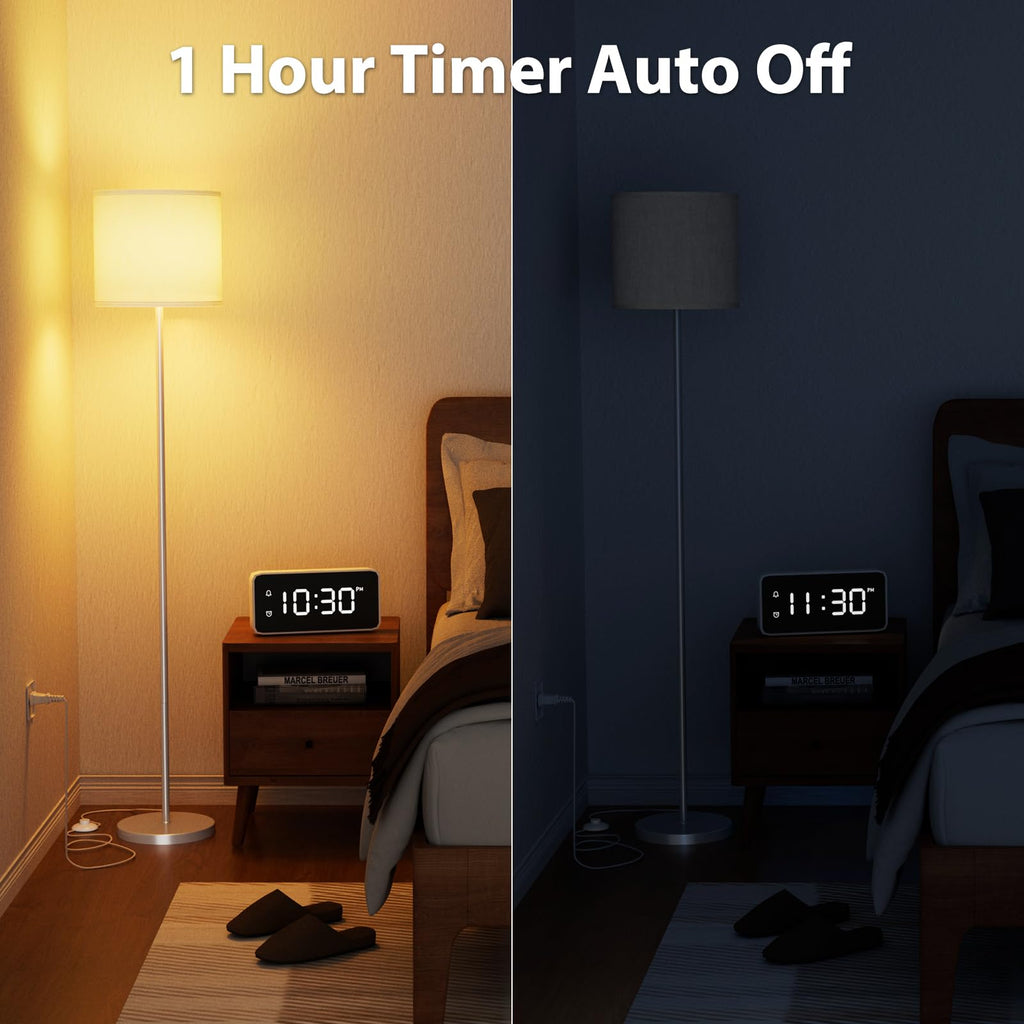 Dimmable Floor Lamps for LivingRoom with 12W LED Bulb,Foot Switch