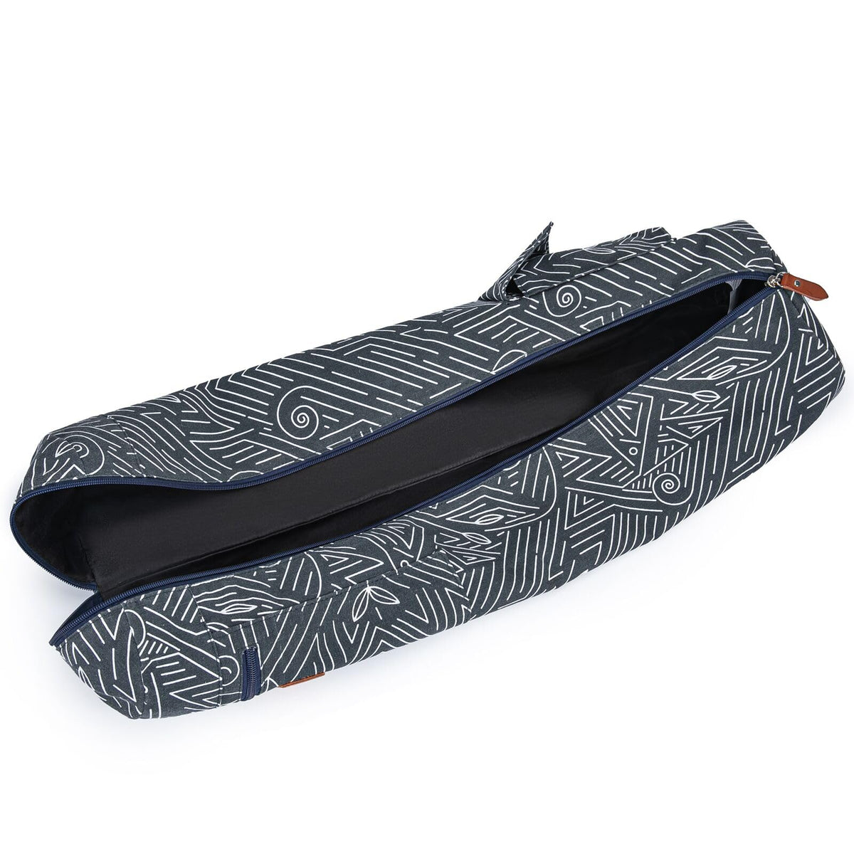 Yoga Mat Bag for Women & Men, Full-Zip Canvas Pilates Bag with Pockets
