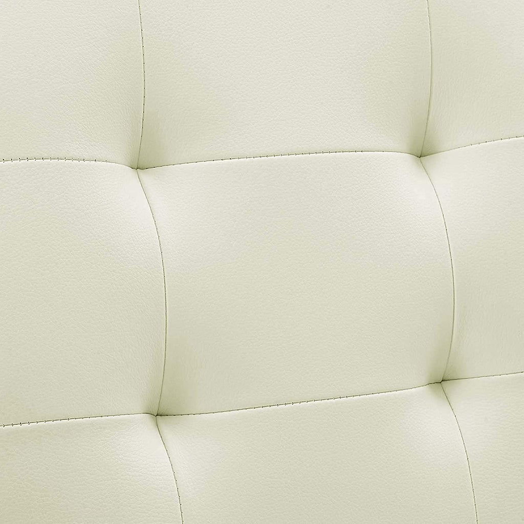 Prim Ribbed Armless Mid Back Swivel Conference Office Chair In White