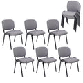 Set of 10 Stackable Waiting Room Chairs, Armless No Wheels Reception Chair with Upholstered Seat, Guest Chairs for Conference, Breakroom, Lobby, Events, Church, School, Hall, Hotel (Grey)