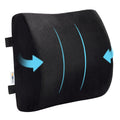 Comfortable Lumbar Support Pillow for Office Chair, Memory Foam Back Support Pillows for Car、Gaming Chair、 Home Chair, Back Pain Relief Improve Posture, Double Adjustable Straps(Black)
