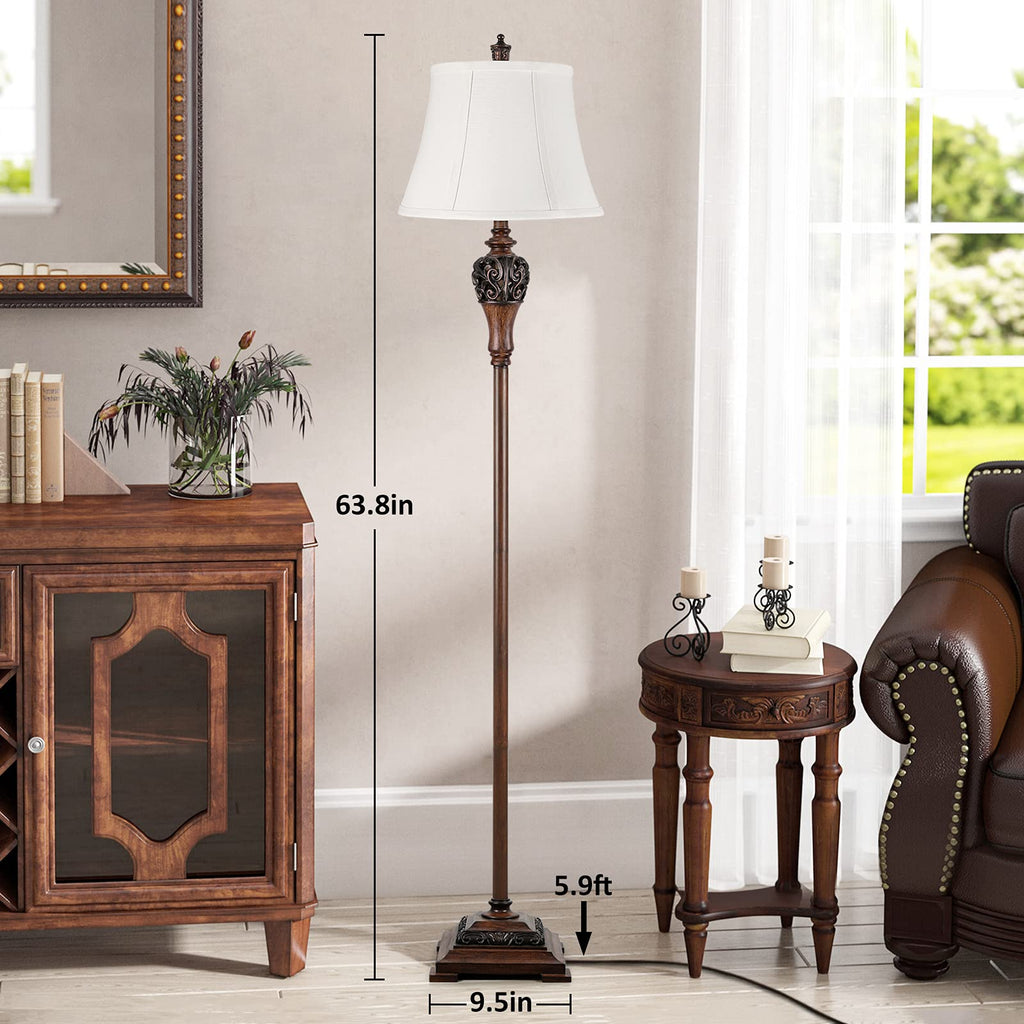 Vintage Floor Lamp for Living Room, Traditional Tall Standing Lamp