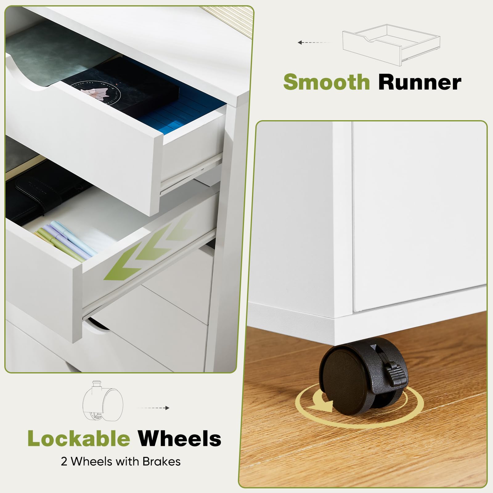 5 Drawer Wooden Dresser, Storage Cabinets, Room Organization