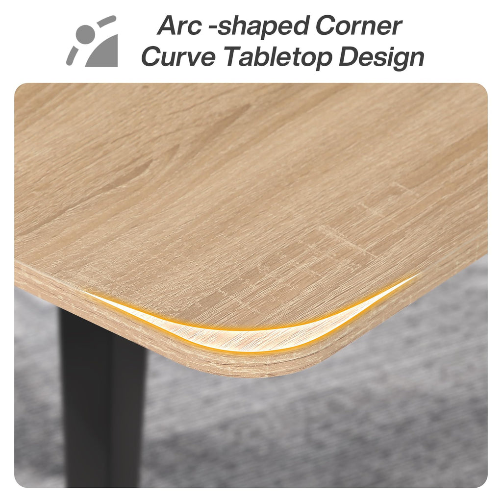 6FT Conference Table, 70.86L x 35.43W x 29.52H Inches Boat Shaped Meeting Table, Modern Seminar Table for Office Meeting Conference Room (Light Wood Grain, 6ft)