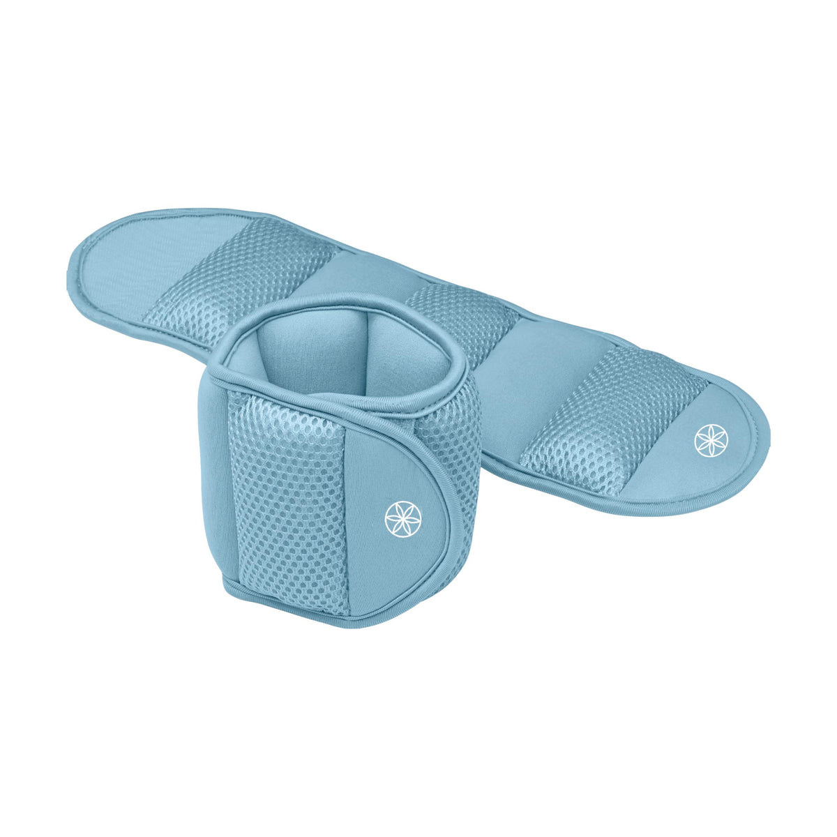 Ankle Weights, Adjustable Strap, Set of 2 (2LB Pair - Retro Blue)