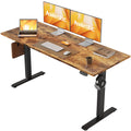 Electric Standing Desk, 55 x 24 Inches Height Adjustable Desk, Sit Stand up for Work Office Home, Ergonomic Rising Computer Table with Memory Preset, Rustic Brown