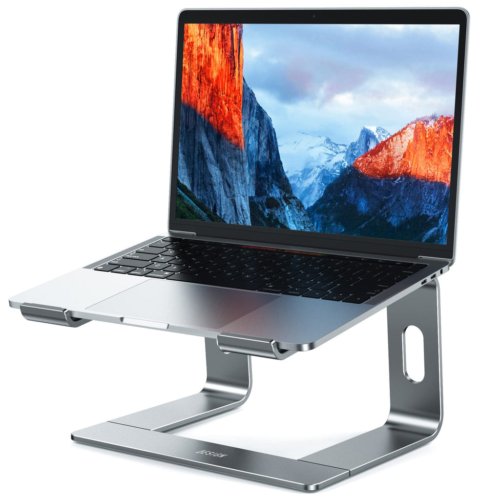 Aluminum Laptop Stand, Ergonomic Detachable Computer Stand, Notebook Holder, Laptop Mount Compatible with Air, Pro, Dell, HP, Lenovo More 10-15.6" Laptops, Gray