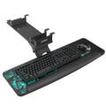 Height Adjustable Mouse & Keyboard Tray Under Desk, 28x10'' Large Slide Out Swivel Tilt Computer Keyboard Drawer with Pad for Gaming Home Office, Dual Mount