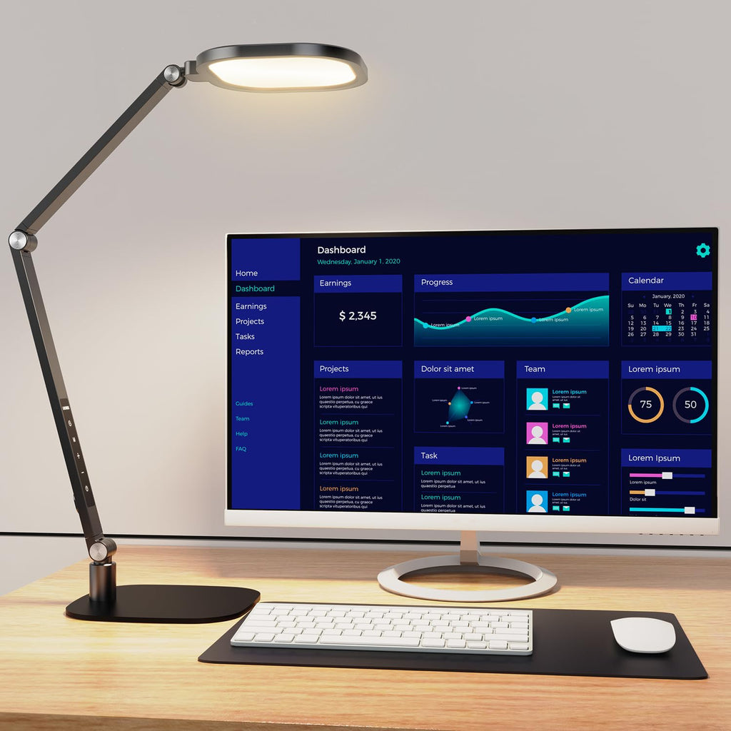 LED Desk Lamp for Home Office, Soft Edge-lit Design - Modern Style