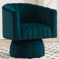 Swivel Accent Barrel Chair - Cute Comfy Small Round 360° Arm Chair Velvet Sofa Club Reading Chair for Office  Living Room Bedroom Green