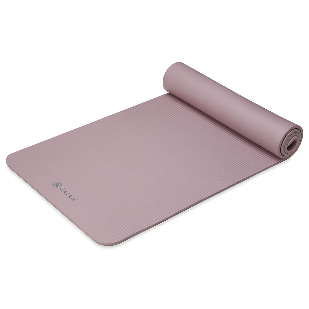 Extra-Thick Yoga Fitness Mat and Exercise Mat with Non-Slip Texture and Easy Carry Strap - Ideal for Floor Workouts and Everyday Yoga - Supportive and Portable, Purple, 10mm