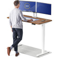 Standing Desk 54x28 — Made in Europe, Ergonomic Sit Stand Home Office Desk, Electric Height Adjustable, Dual Motor, USB & USB-C Charging, Wobble-Free, Touchscreen, 3 Memory Presets