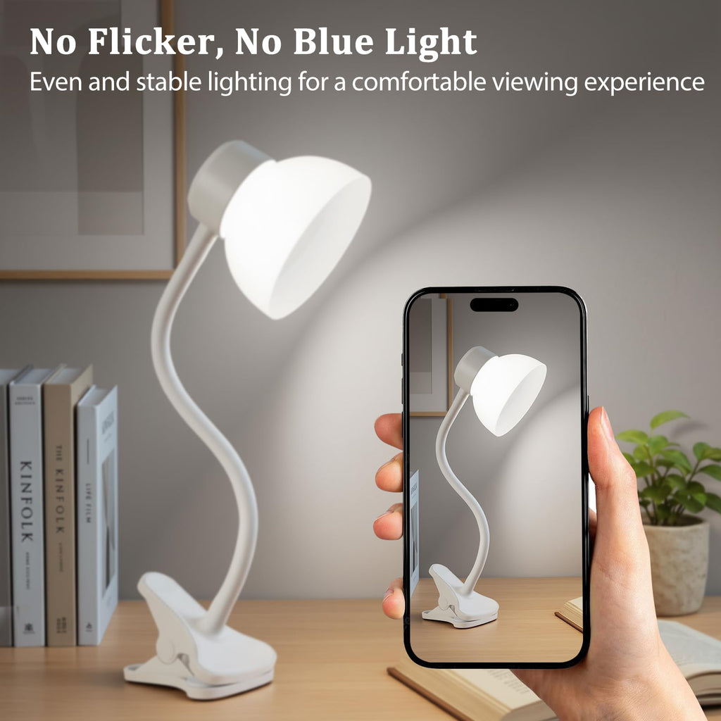 Desk Lamps for Home Office,Small LED Reading Lamp,5000K Eye-Care Desk Light