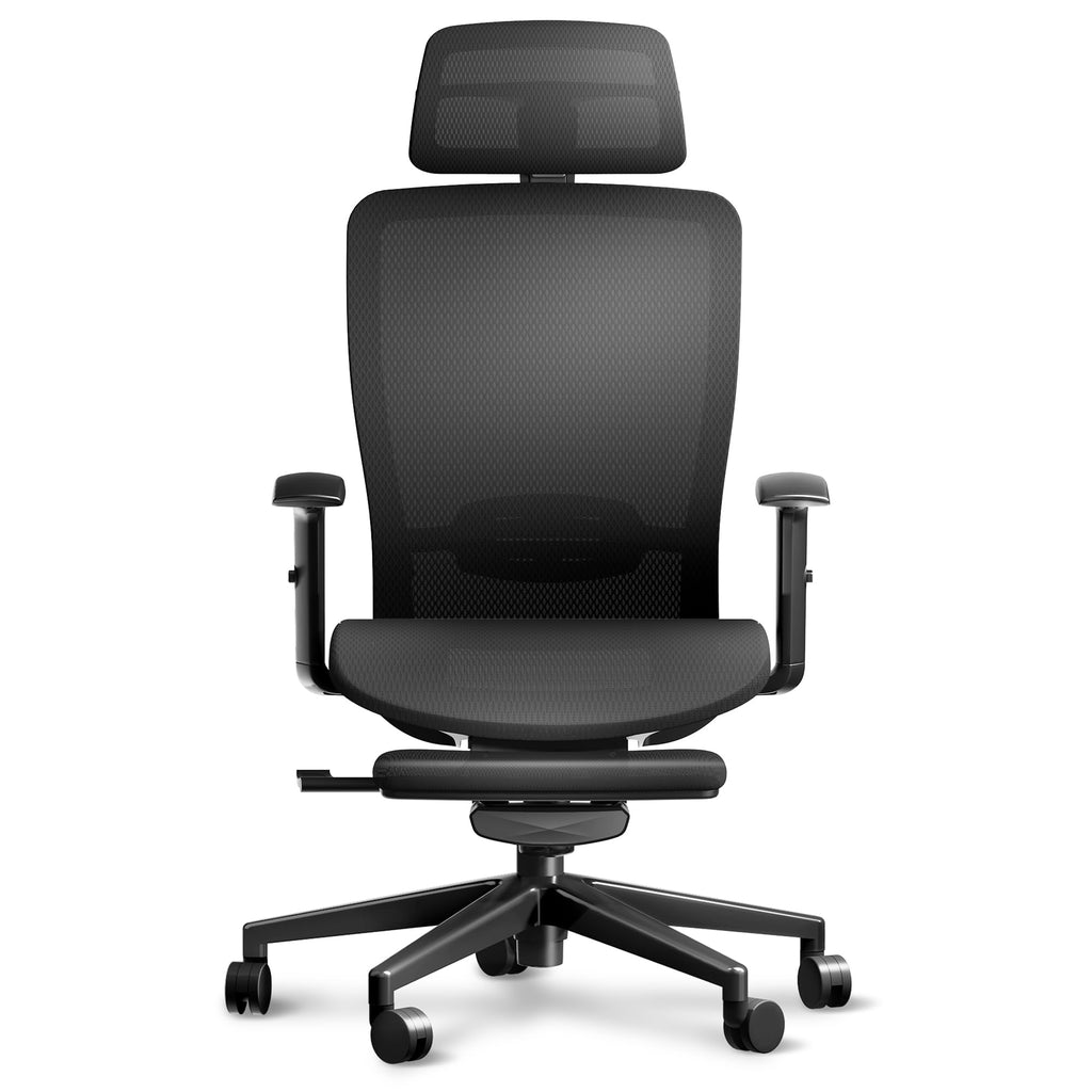 FitStand ErgoChair Pro Big and Tall Office Chair for Heavy People, Swivel Computer Chair Desk Chairs, with Lumbar Support/23in Retractable Footrest/4D Headrest/500lbs Heavy Duty, Mesh Seat, Black