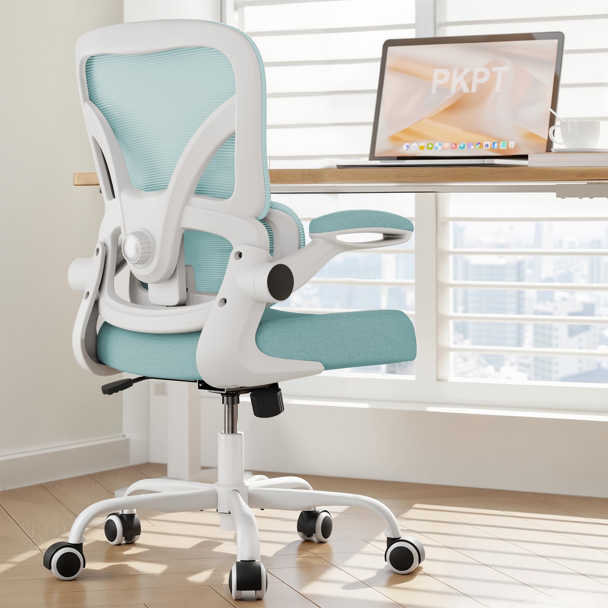 Mesh Office Chair, 330LBS Ergonomic Desk Chair with Adjustable Lumbar Support, Executive Computer Chairs for Home Office, Blue