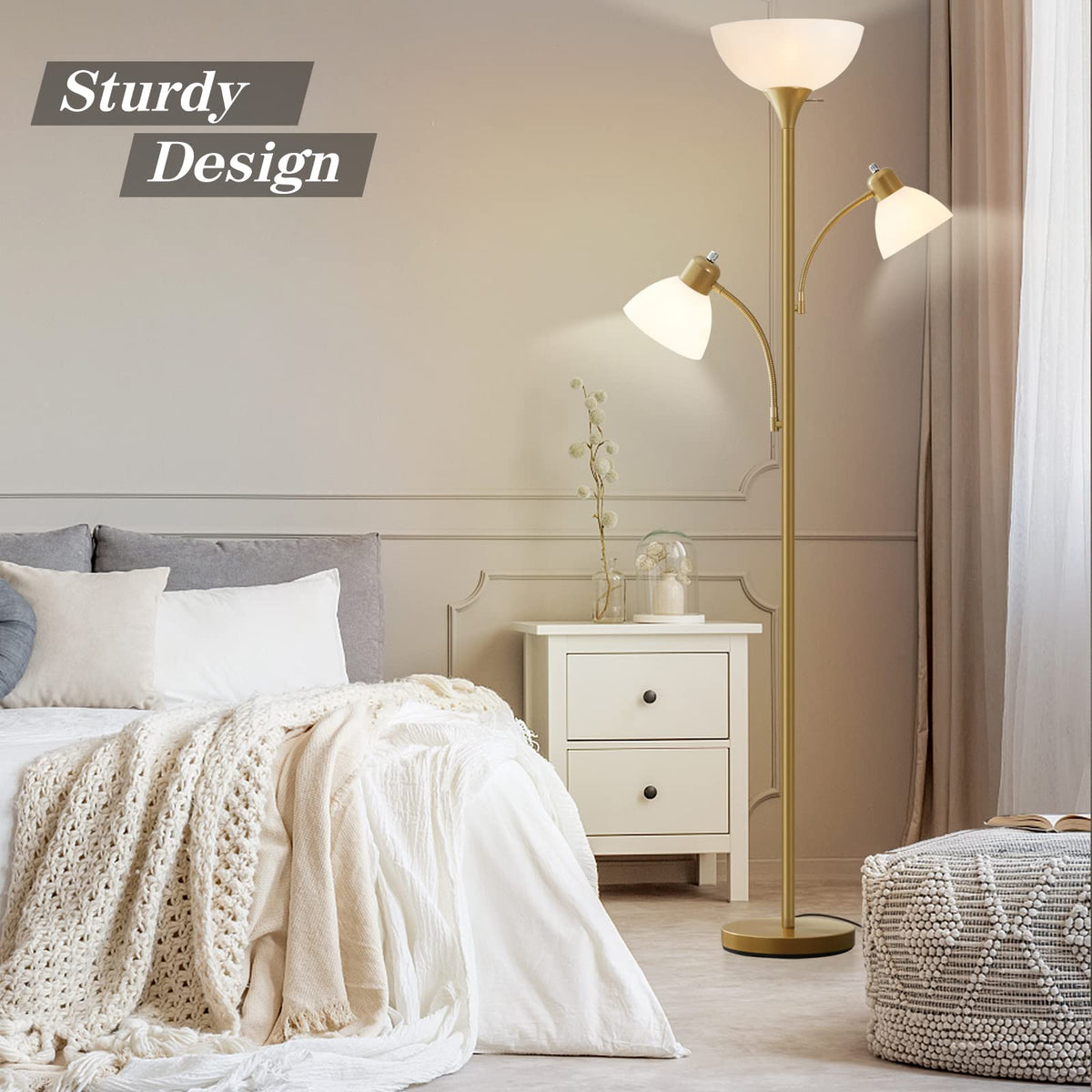 Floor Lamps for Living Room, 72" Tall Standing Lamps, Torchiere Lamp