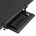 Under Desk Keyboard Tray, Pull-Out Keyboard & Mouse Platform with C-Clamp, 20 x 11.8 in Space-Saving Ergonomic Slide-Out Drawer, Black Carbon Fiber