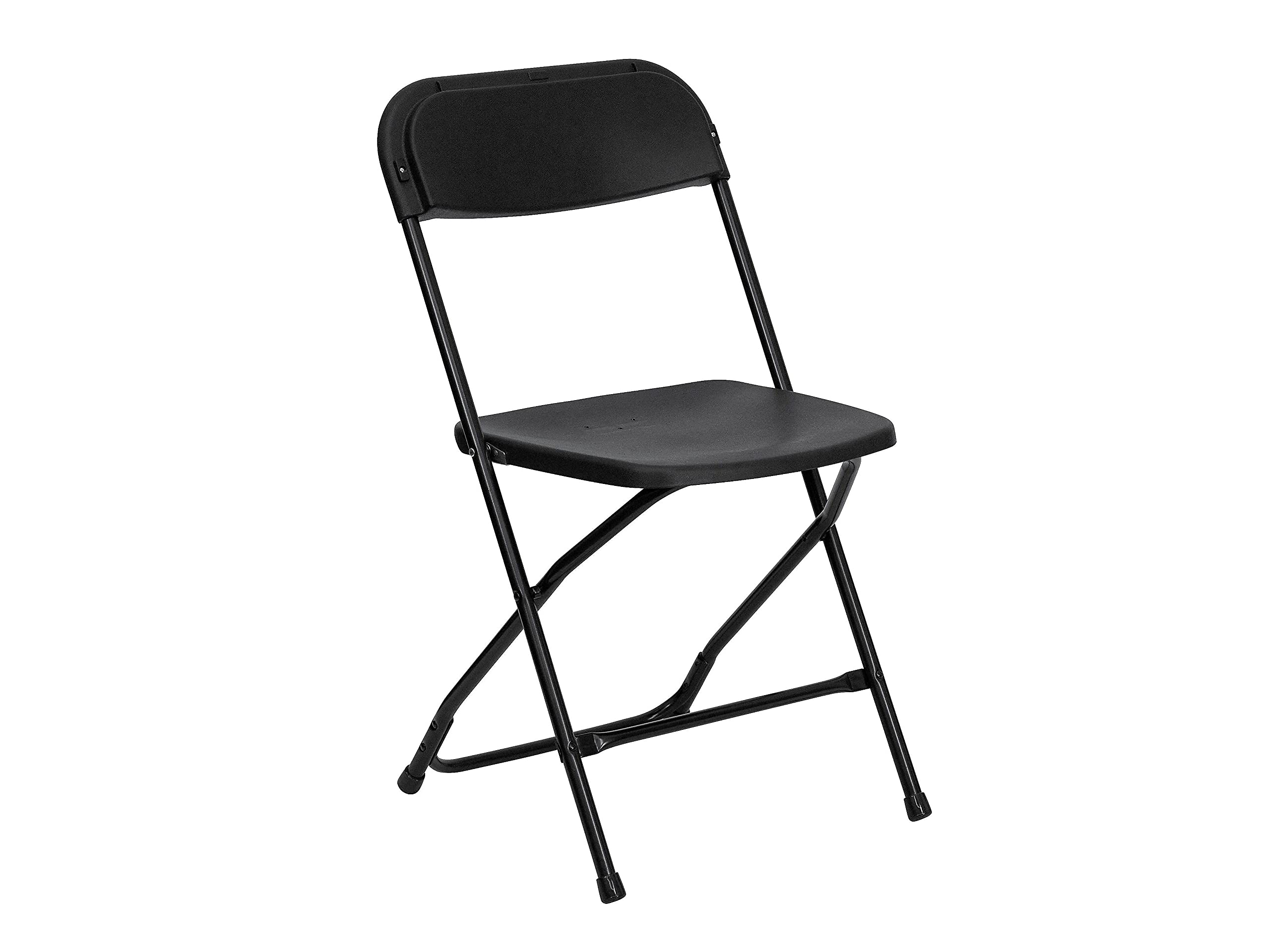 Hercules Series Plastic Folding Chair - Black - 650LB Weight Capacity Comfortable Event Chair - Lightweight Folding Chair