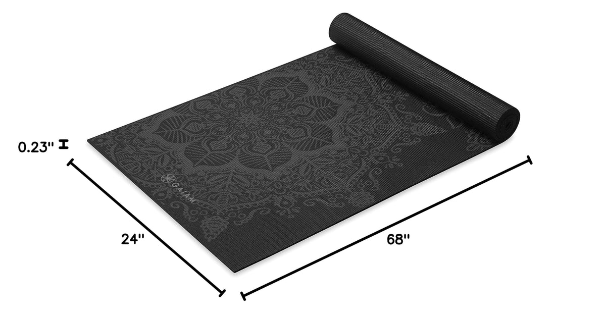 Premium Yoga Mat, 6mm Thick Print Mat (Midnight Mandala)