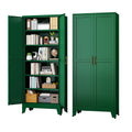 Green Metal Storage Cabinet,75" Steel Cabinets for Home Office
