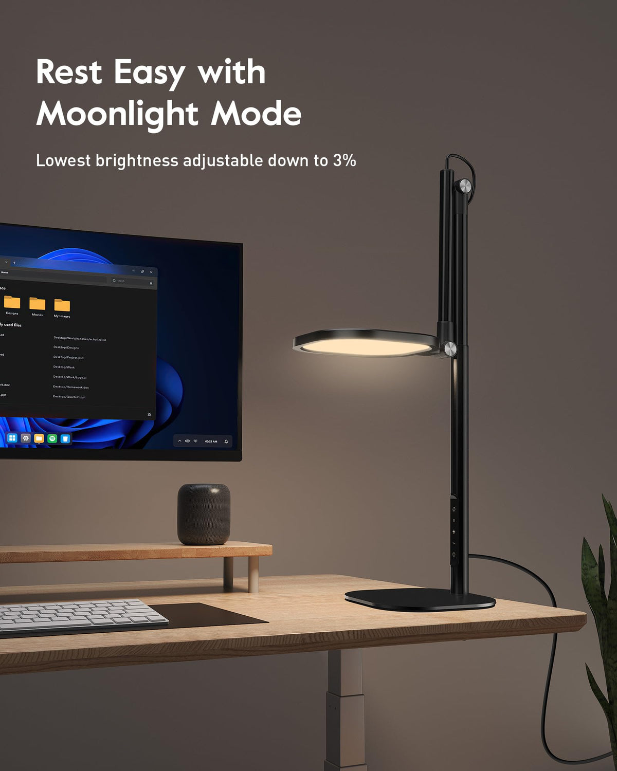 Video Conference Lighting, Edge-Lit Eye-Care Desk Lamps, 50 Modes