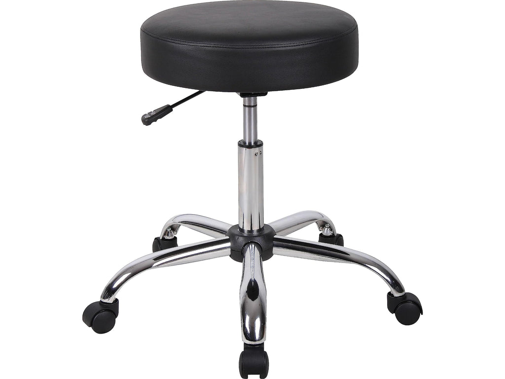 Antimicrobial Vinyl Medical Spa Stool in Black