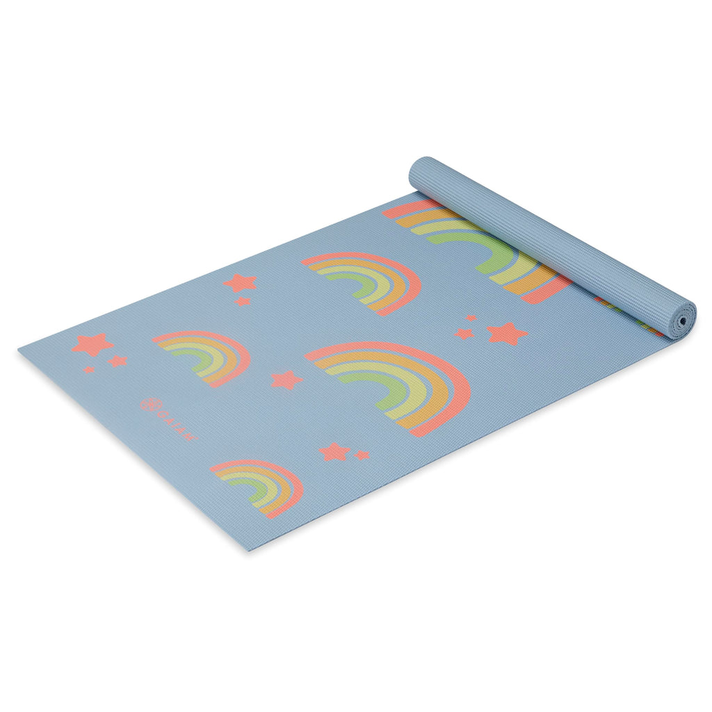Kids Yoga Mat, Fun Prints, Non-Toxic, 60"x24", 3mm (Rainbow Star)