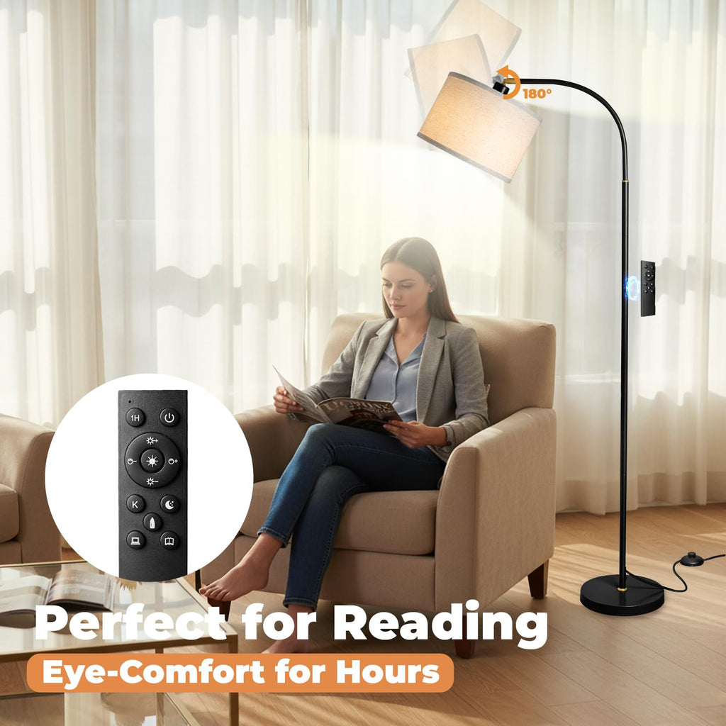 Arc Floor Lamps Modern Standing Remote Floor Lamp for Living Room